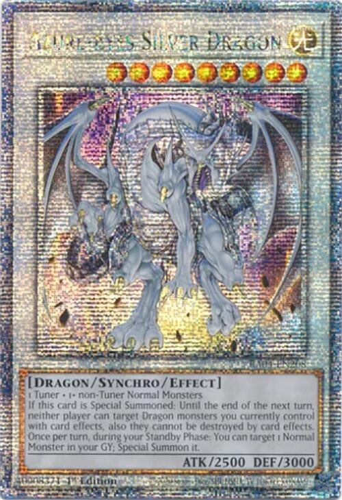 Image for Azure-Eyes Silver Dragon (Quarter Century Secret Rare) (Quarter Century Stampede) (RA04-EN208) - YuGiOh
