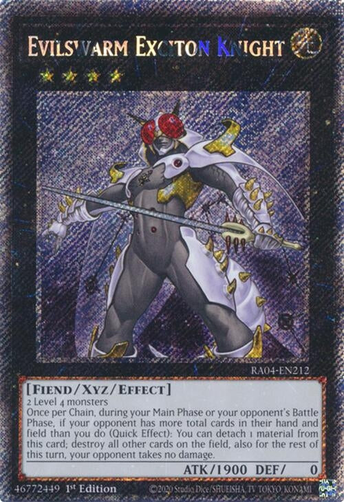 Image for Evilswarm Exciton Knight (Platinum Secret Rare) (Quarter Century Stampede) (RA04-EN212) - YuGiOh