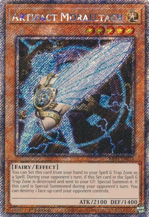 Image for Artifact Moralltach (Platinum Secret Rare) (Quarter Century Stampede) (RA04-EN214) - YuGiOh