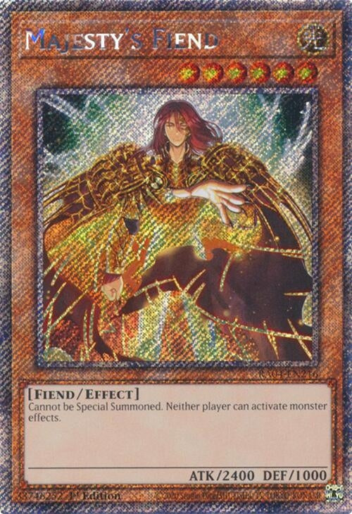 Image for Majesty's Fiend (Platinum Secret Rare) (Quarter Century Stampede) (RA04-EN216) - YuGiOh