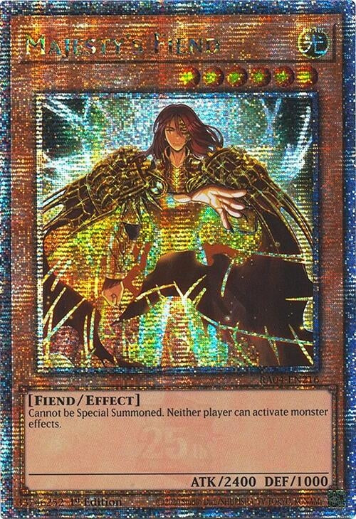 Image for Majesty's Fiend (Quarter Century Secret Rare) (Quarter Century Stampede) (RA04-EN216) - YuGiOh