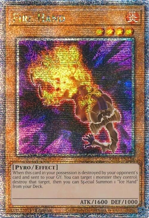 Image for Fire Hand (Quarter Century Secret Rare) (Quarter Century Stampede) (RA04-EN224) - YuGiOh