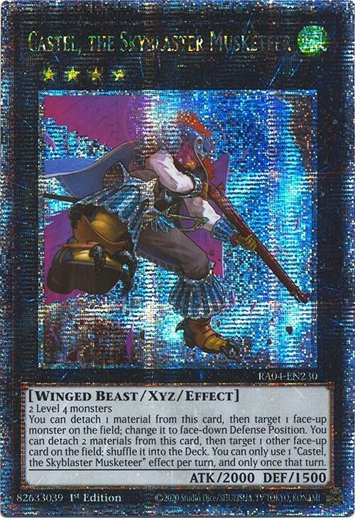 Image for Castel, the Skyblaster Musketeer (Quarter Century Secret Rare) (Quarter Century Stampede) (RA04-EN230) - YuGiOh