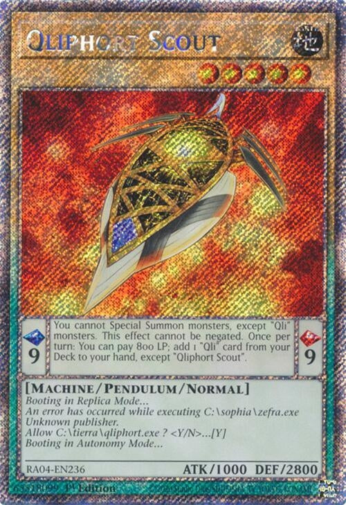 Image for Qliphort Scout (Platinum Secret Rare) (Quarter Century Stampede) (RA04-EN236) - YuGiOh