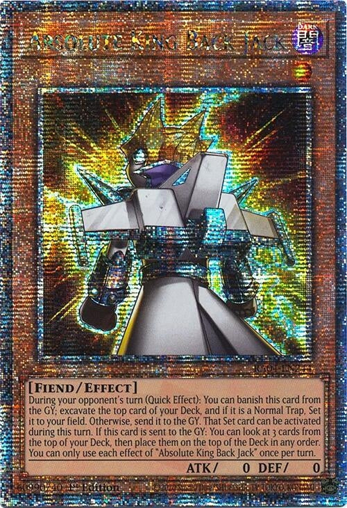 Image for Absolute King Back Jack (Quarter Century Secret Rare) (Quarter Century Stampede) (RA04-EN244) - YuGiOh