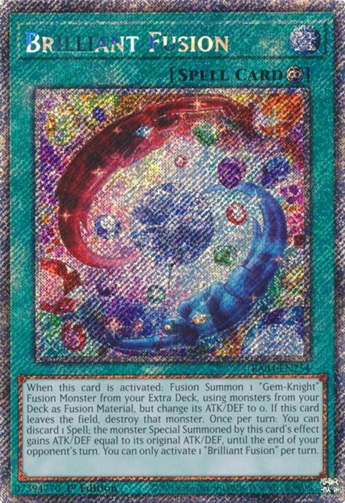 Image for Brilliant Fusion (Platinum Secret Rare) (Quarter Century Stampede) (RA04-EN254) - YuGiOh