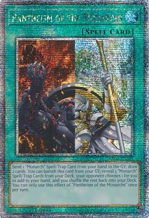 Image for Pantheism of the Monarchs (Quarter Century Secret Rare) (Quarter Century Stampede) (RA04-EN261) - YuGiOh
