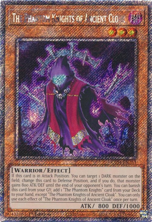 Image for The Phantom Knights of Ancient Cloak (Platinum Secret Rare) (Quarter Century Stampede) (RA04-EN263) - YuGiOh