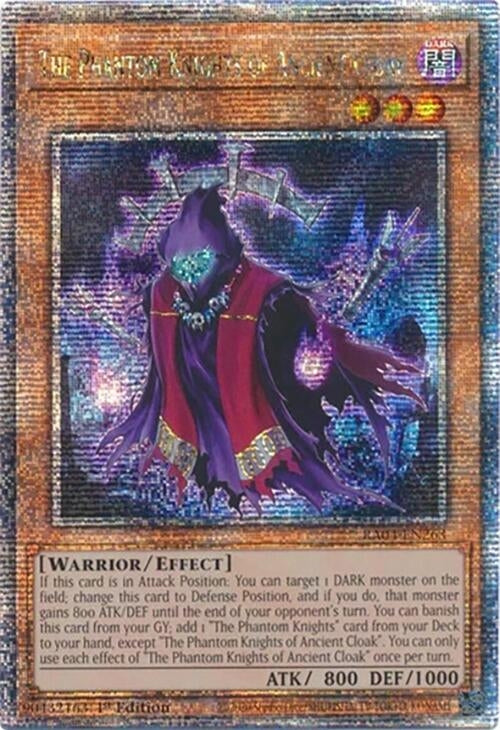 Image for The Phantom Knights of Ancient Cloak (Quarter Century Secret Rare) (Quarter Century Stampede) (RA04-EN263) - YuGiOh