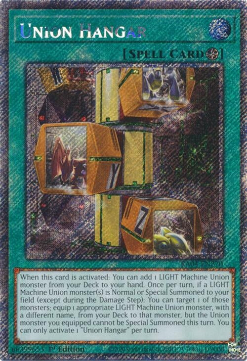 Image for Union Hangar (Platinum Secret Rare) (Quarter Century Stampede) (RA04-EN270) - YuGiOh