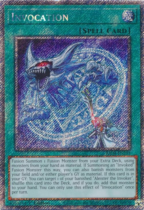 Image for Invocation (Platinum Secret Rare) (Quarter Century Stampede) (RA04-EN281) - YuGiOh
