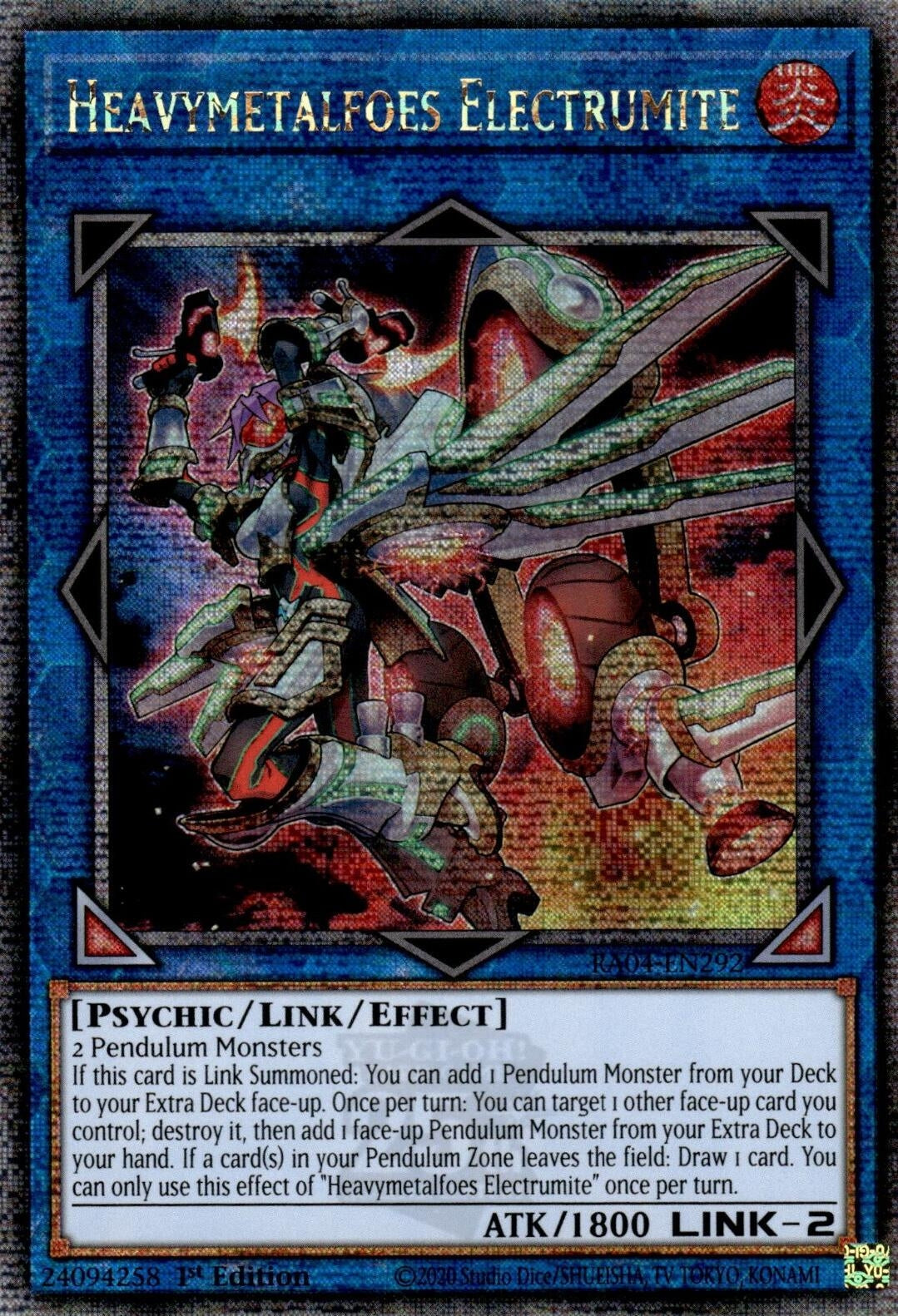 Image for Heavymetalfoes Electrumite (Quarter Century Secret Rare) (Quarter Century Stampede) (RA04-EN292) - YuGiOh