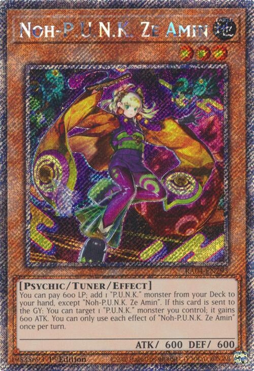 Image for Noh-P.U.N.K. Ze Amin (Platinum Secret Rare) (Quarter Century Stampede) (RA04-EN293) - YuGiOh