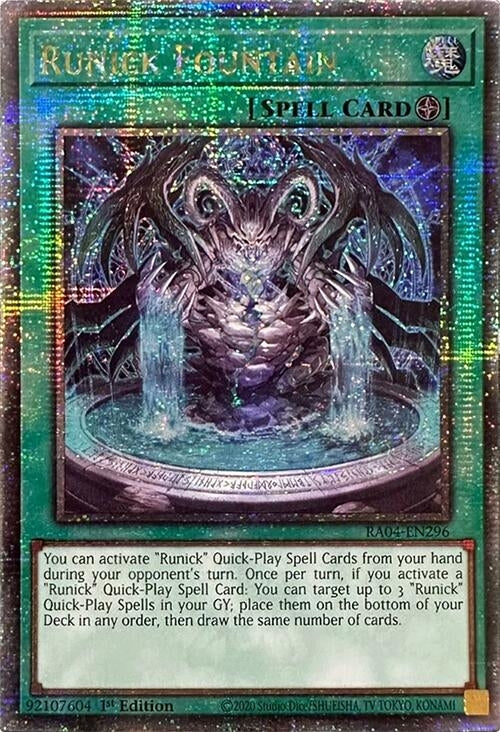 Image for Runick Fountain (Quarter Century Secret Rare) (Quarter Century Stampede) (RA04-EN296) - YuGiOh
