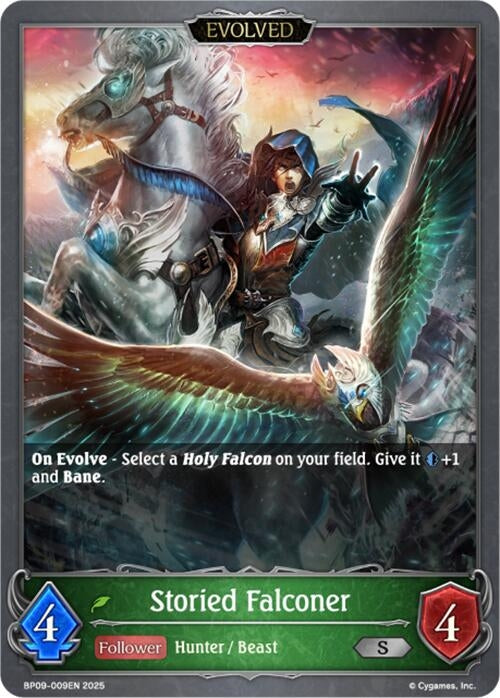 Image for Storied Falconer (Evolved) (BP09: Duet of Dawn and Dusk) (BP09-009EN) - Shadowverse: Evolve