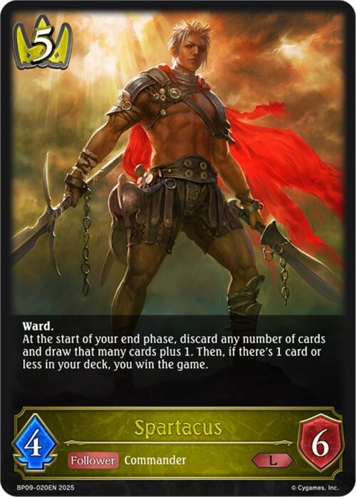 Image for Spartacus (BP09: Duet of Dawn and Dusk) (BP09-020EN) - Shadowverse: Evolve