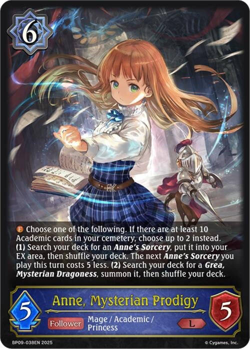 Image for Anne, Mysterian Prodigy (BP09: Duet of Dawn and Dusk) (BP09-038EN) - Shadowverse: Evolve