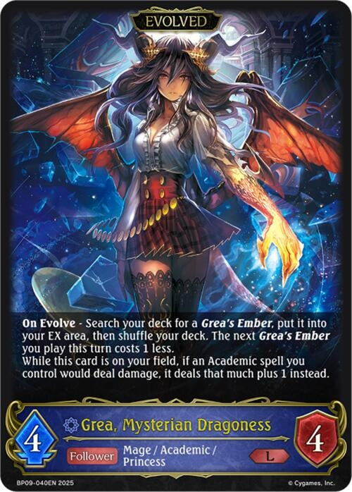 Image for Grea, Mysterian Dragoness (Evolved) (BP09: Duet of Dawn and Dusk) (BP09-040EN) - Shadowverse: Evolve