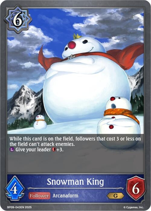 Image for Snowman King (BP09: Duet of Dawn and Dusk) (BP09-043EN) - Shadowverse: Evolve