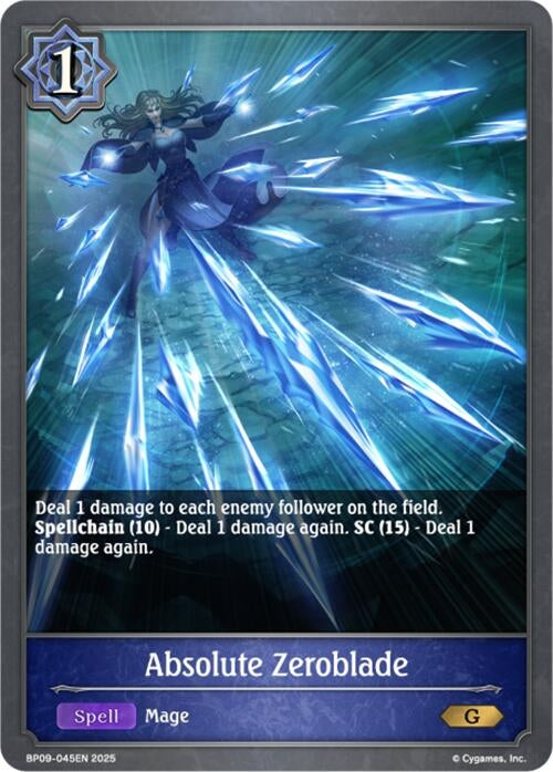 Image for Absolute Zeroblade (BP09: Duet of Dawn and Dusk) (BP09-045EN) - Shadowverse: Evolve