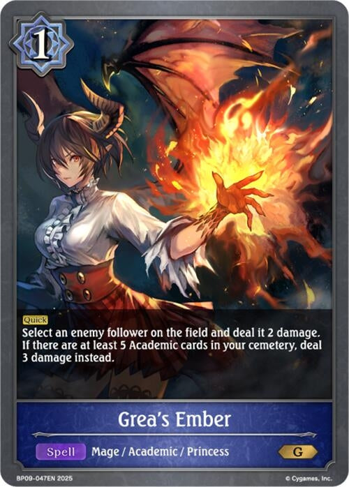 Image for Grea's Ember (BP09: Duet of Dawn and Dusk) (BP09-047EN) - Shadowverse: Evolve