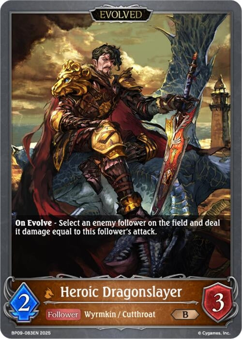 Image for Heroic Dragonslayer (Evolved) (BP09: Duet of Dawn and Dusk) (BP09-083EN) - Shadowverse: Evolve