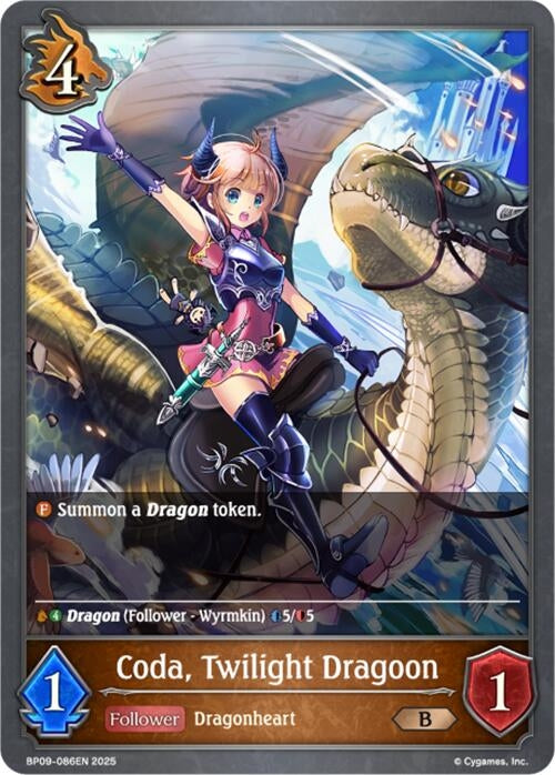 Image for Coda, Twilight Dragoon (BP09: Duet of Dawn and Dusk) (BP09-086EN) - Shadowverse: Evolve