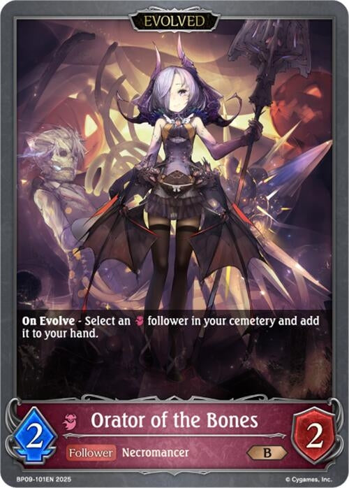 Image for Orator of the Bones (Evolved) (BP09: Duet of Dawn and Dusk) (BP09-101EN) - Shadowverse: Evolve