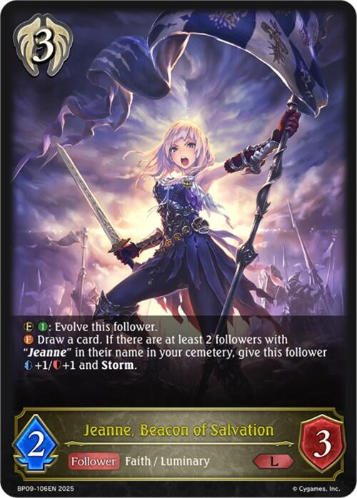 Image for Jeanne, Beacon of Salvation (BP09: Duet of Dawn and Dusk) (BP09-106EN) - Shadowverse: Evolve