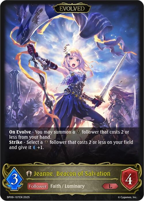 Image for Jeanne, Beacon of Salvation (Evolved) (BP09: Duet of Dawn and Dusk) (BP09-107EN) - Shadowverse: Evolve