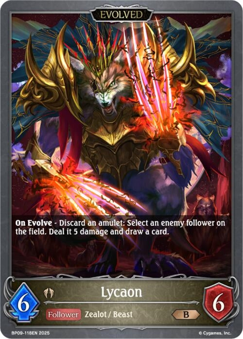 Image for Lycaon (Evolved) (BP09: Duet of Dawn and Dusk) (BP09-118EN) - Shadowverse: Evolve
