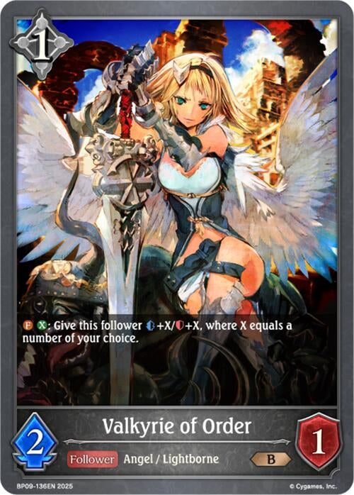 Image for Valkyrie of Order (BP09: Duet of Dawn and Dusk) (BP09-136EN) - Shadowverse: Evolve