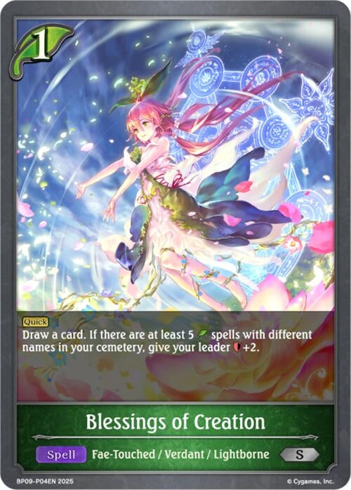 Image for Blessings of Creation - P04EN (Foil) (BP09: Duet of Dawn and Dusk) (BP09-P04EN) - Shadowverse: Evolve