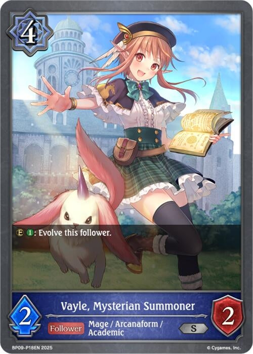Image for Vayle, Mysterian Summoner - P18 (Foil) (BP09: Duet of Dawn and Dusk) (BP09-P18EN) - Shadowverse: Evolve
