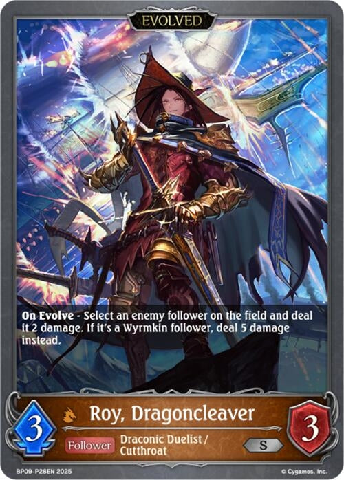 Image for Roy, Dragoncleaver (Evolved) - P26EN (Foil) (BP09: Duet of Dawn and Dusk) (BP09-P28EN) - Shadowverse: Evolve