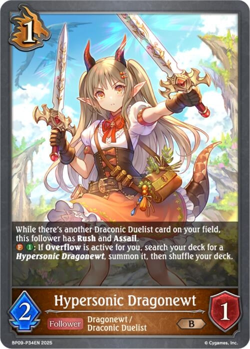 Image for Hypersonic Dragonewt - P34EN (Foil) (BP09: Duet of Dawn and Dusk) (BP09-P34EN) - Shadowverse: Evolve