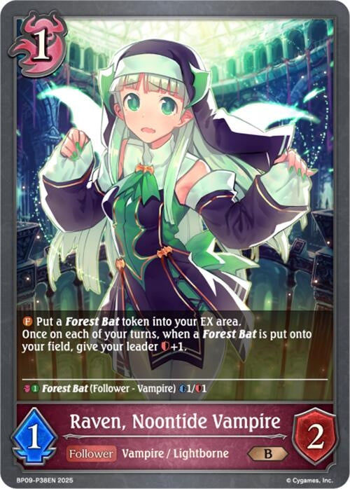 Image for Raven, Noontide Vampire - P38EN (Foil) (BP09: Duet of Dawn and Dusk) (BP09-P38EN) - Shadowverse: Evolve