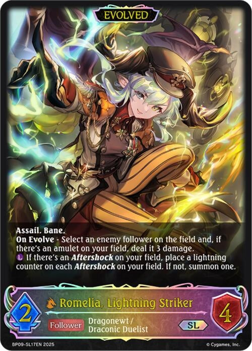 Image for Romelia, Lightning Striker (Evolved) (SL) (BP09: Duet of Dawn and Dusk) (BP09-SL17EN) - Shadowverse: Evolve