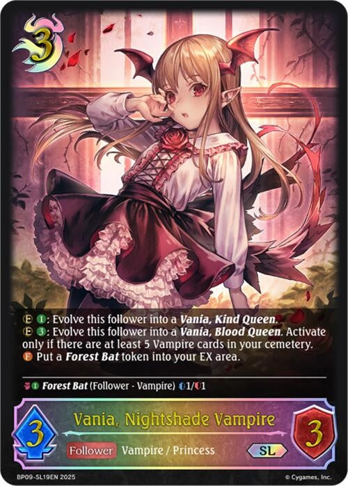 Image for Vania, Nightshade Vampire (SL) (BP09: Duet of Dawn and Dusk) (BP09-SL19EN) - Shadowverse: Evolve