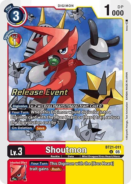 Image for Shoutmon (BT21_PR) (BT21-011 U) - Digimon Card Game