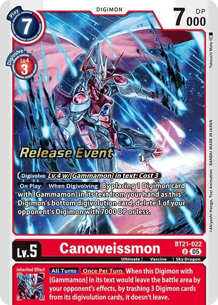 Image for Canoweissmon (BT21_PR) (BT21-022 U) - Digimon Card Game