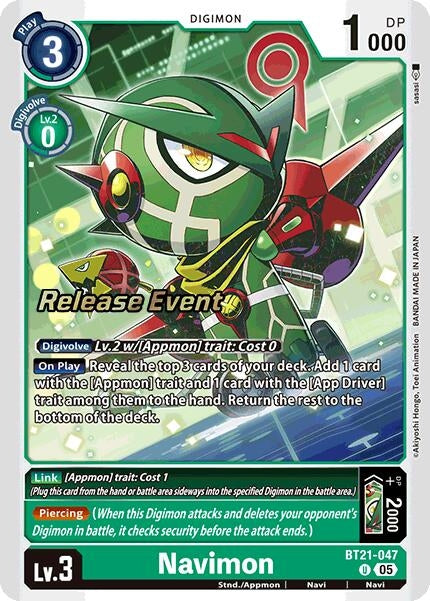 Image for Navimon (BT21_PR) (BT21-047 U) - Digimon Card Game