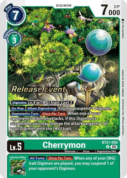 Image for Cherrymon (BT21_PR) (BT21-050 U) - Digimon Card Game