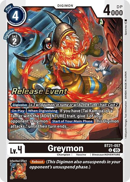 Image for Greymon (BT21_PR) (BT21-057 U) - Digimon Card Game