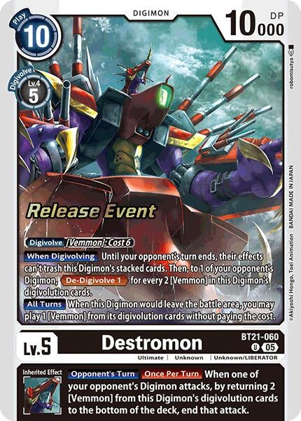 Image for Destromon (BT21_PR) (BT21-060 U) - Digimon Card Game