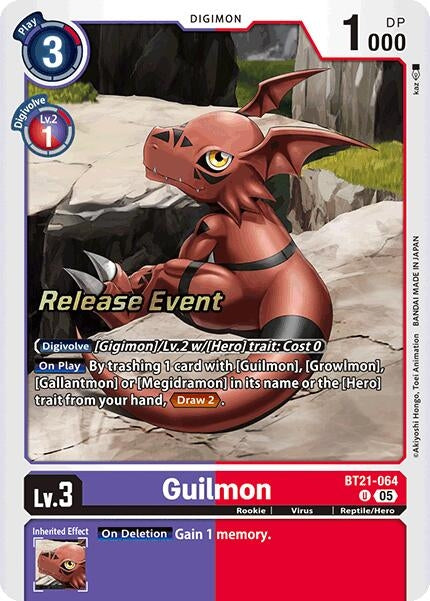 Image for Guilmon (BT21_PR) (BT21-064 U) - Digimon Card Game