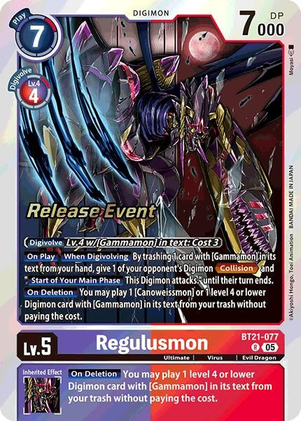 Image for Regulusmon (BT21_PR) (BT21-077 R) - Digimon Card Game