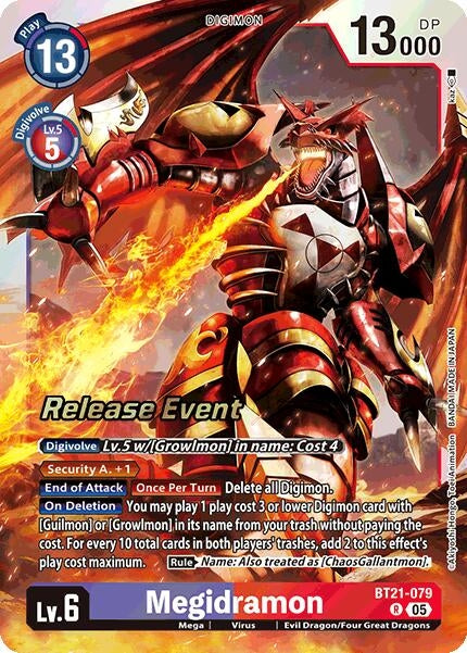 Image for Megidramon (BT21_PR) (BT21-079 R) - Digimon Card Game