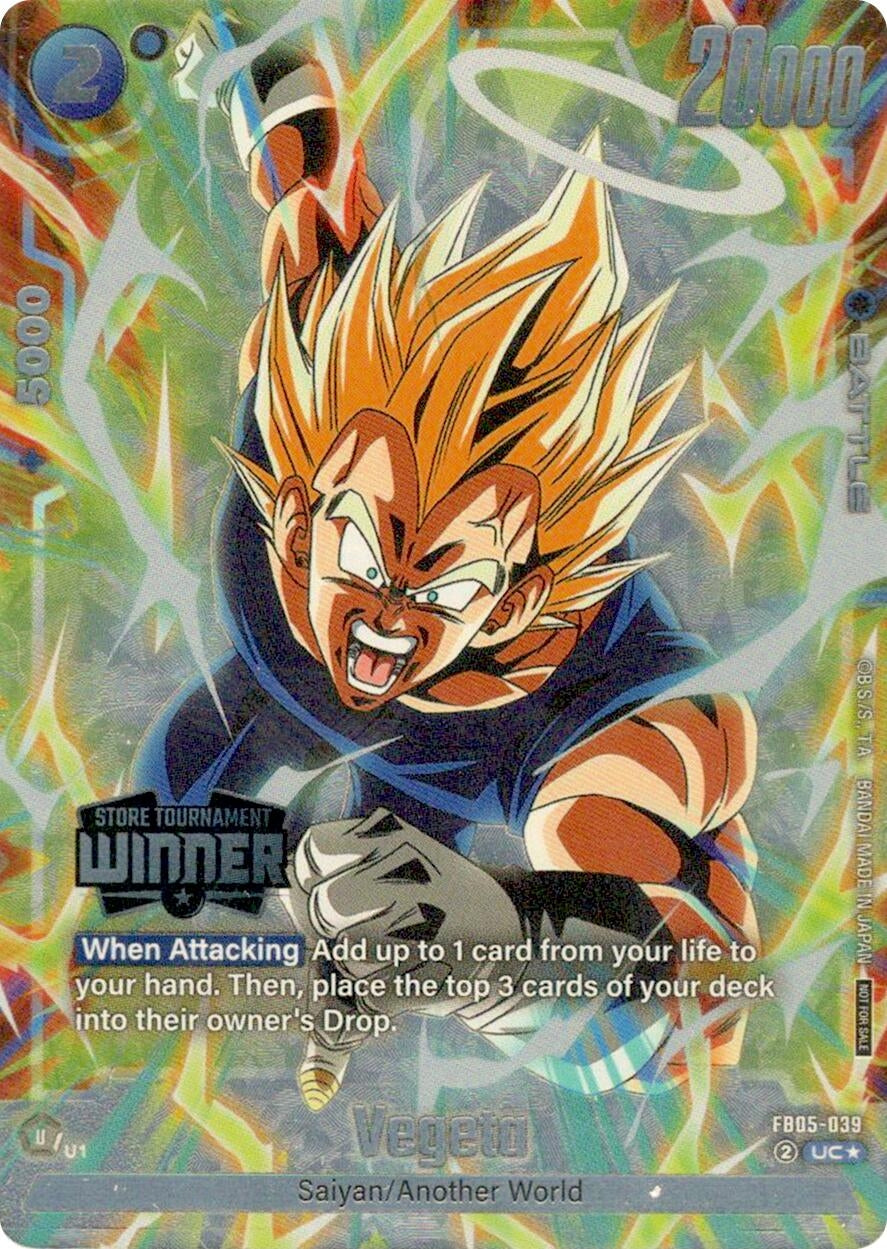 Image for Vegeta (Tournament Pack -Winner- 06) (Tournament and Championship Promos) (FB05-039) - Dragon Ball Super: Fusion World