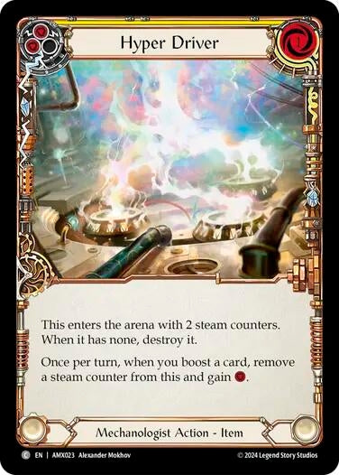 Image for Hyper Driver (Yellow) (Armory Deck: Maxx Nitro) (AMX023) - Flesh and Blood TCG